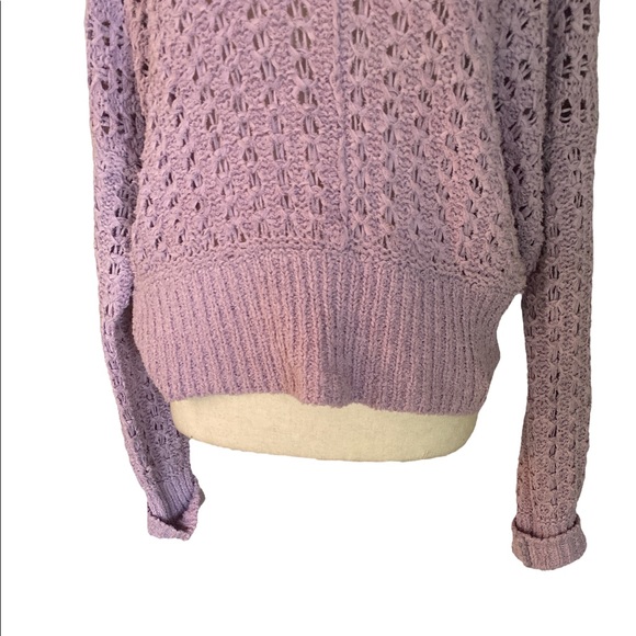 Free People Best of You Cropped Lavender Sweater - S - Picture 6 of 14